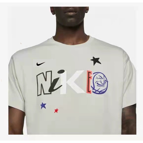 Áo Thun Nam Cổ Tròn In Chữ Nike Chính Hãng 100% cotton