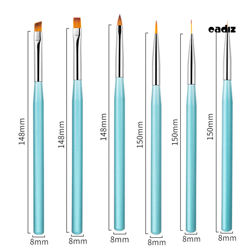 Bộ 8 Cây Bút Vẽ Móng Tay Bằng Lông Mềm Không Nhuộm Màu DIY