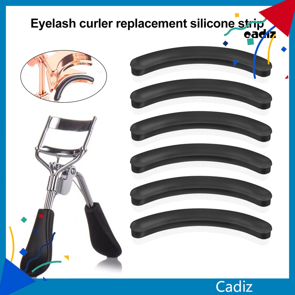 Set 6 Miếng Đệm Silicon Màu Đen Độ Đàn Hồi Cao Hỗ Trợ Uốn Cong Lông Mi Chuyên Nghiệp