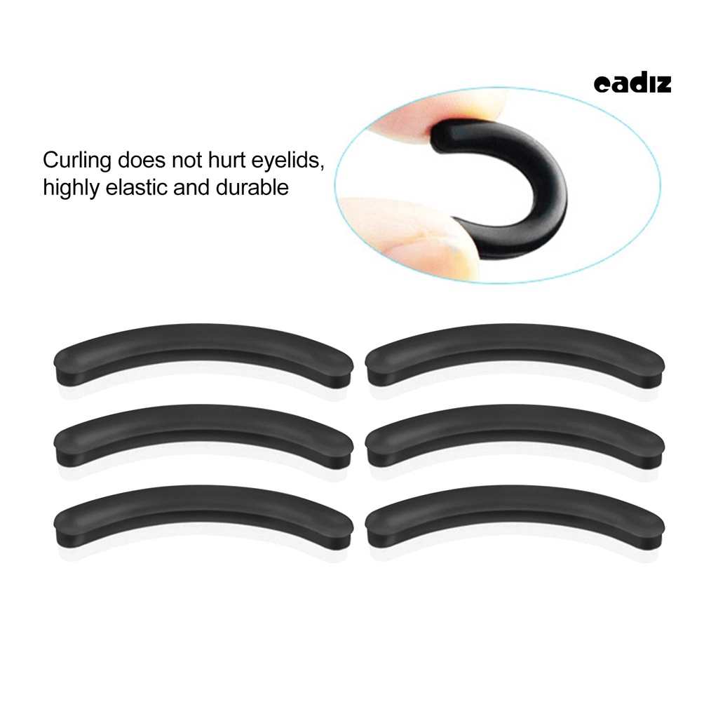 Set 6 Miếng Đệm Silicon Màu Đen Độ Đàn Hồi Cao Hỗ Trợ Uốn Cong Lông Mi Chuyên Nghiệp