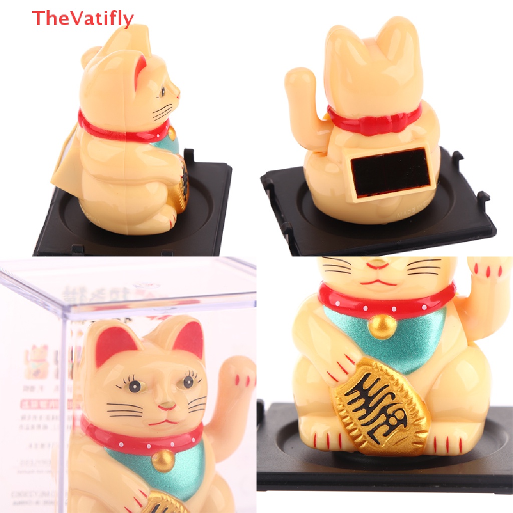 Chú Mèo May Mắn Sử Dụng Năng Lượng Mặt Trời Dùng Trang Trí Nhà Cửa