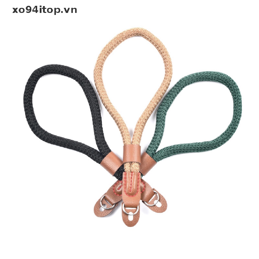 Xoitop Dây Đeo Cổ Tay Cotton Bện Lỗ Tròn Cho Máy Ảnh Kỹ Thuật Số Leica Digital SLR