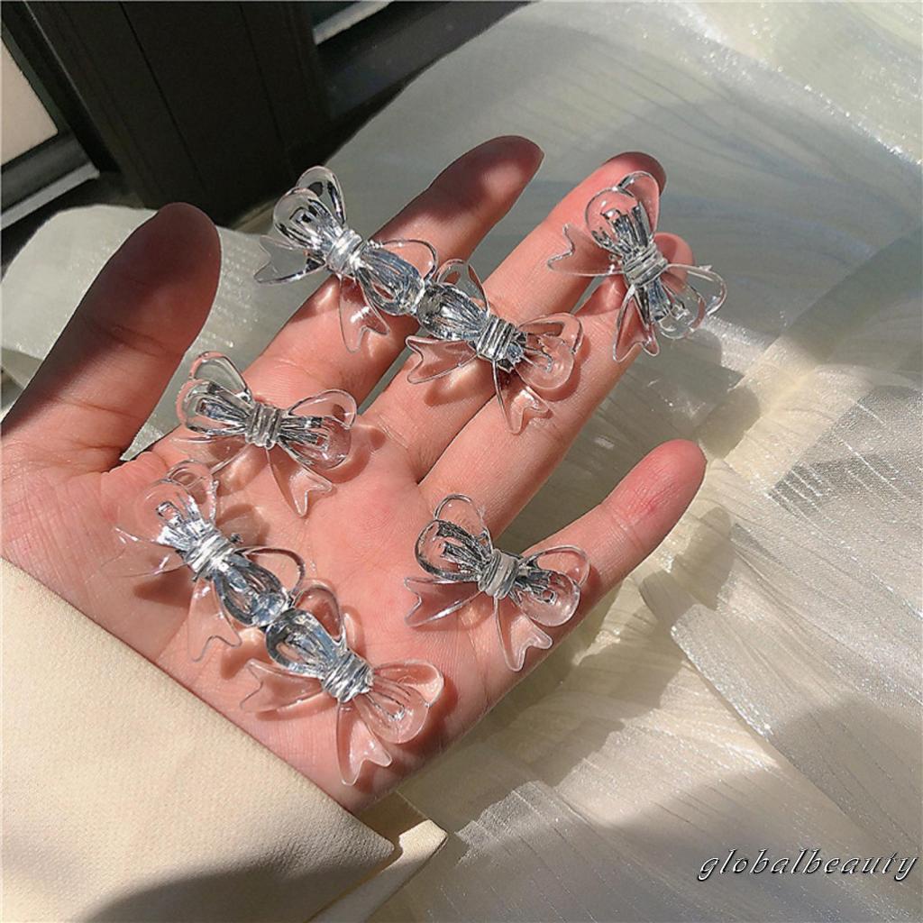 1 / 2 Kẹp Tóc Nơ Nhựa Trong Suốt Thời Trang 00GB