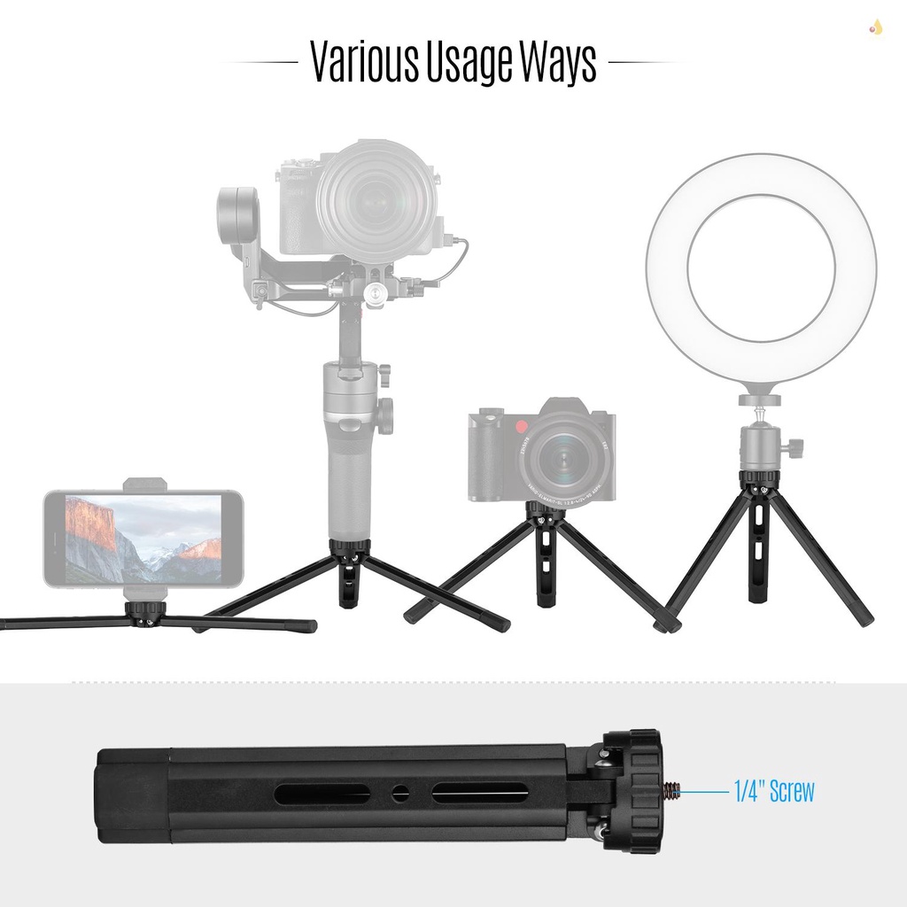 ZHIYUN Giá Đỡ Ba Chân Ổn Định Máy Ảnh DSLR 3S / Weebill S / Weebill Lab / Crane 3 Bằng Kim Loại 1 / 4 inch Để Bàn Có Thể Điều Chỉnh Độ Cao