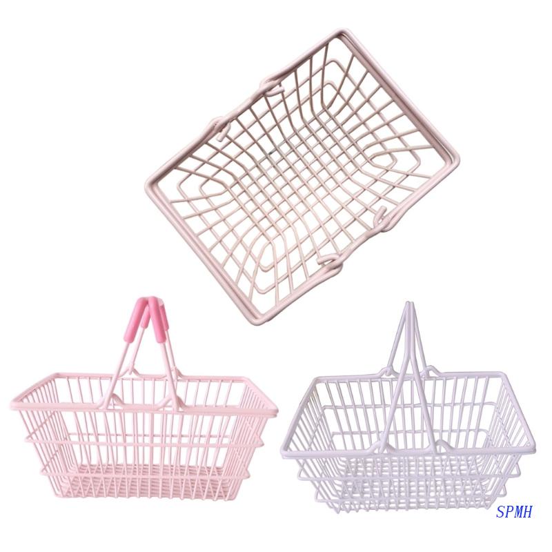 Giỏ Sắt Đựng Đồ Có Tay Cầm Tiện Dụng Phong Cách Bắc Âu