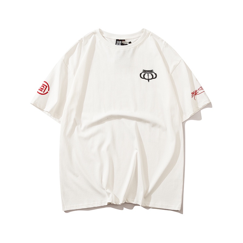 Áo Thun Cotton Plus Size Tay Ngắn Họa Tiết Sọc Ngang In Chữ Dành Cho Nam Nữ