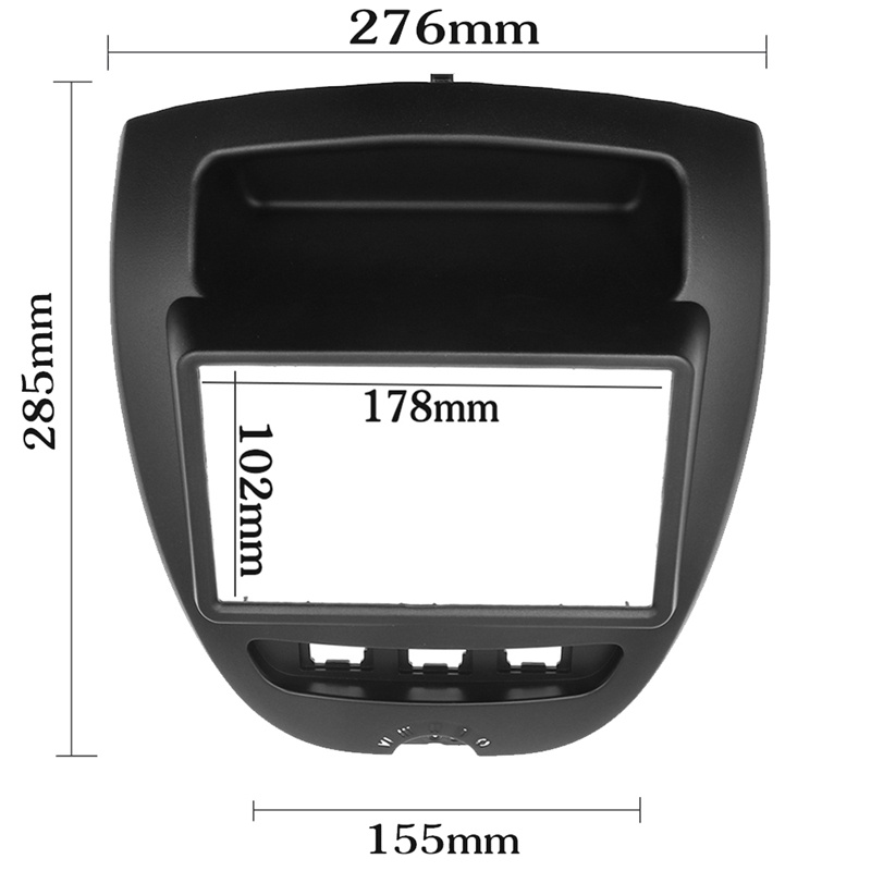 Khung Gắn Hệ Thống Âm Thanh DVD 2 Din 7 Inch Chuyên Dụng Cho Xe Hơi Toyota Aygo Citroen C1 Peugeot 107 2005-2014 Fascia