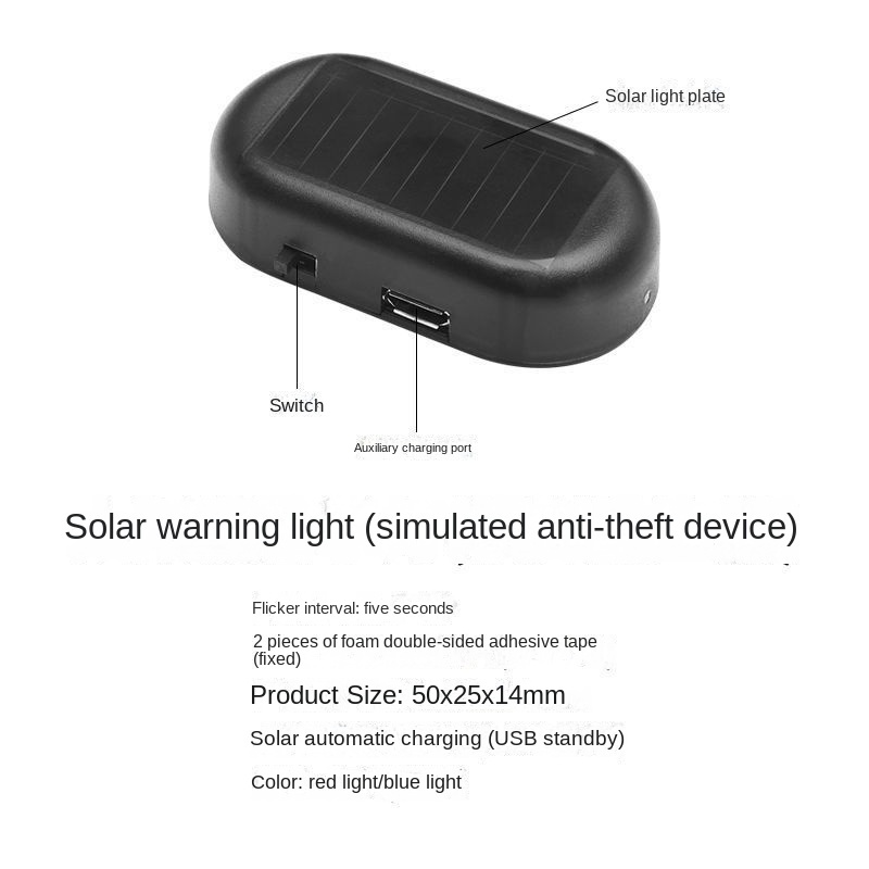 Đèn LED Cảnh Báo Chống Trộm Sử Dụng Năng Lượng Mặt Trời Thông Dụng Cho Xe Hơi