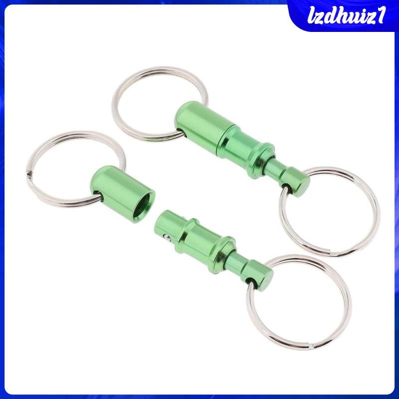 Bộ 2 Móc Khóa Kép Tháo Rời Được Màu Vàng Kim