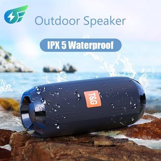 Loa bluetooth không dây 3d t & g 10w tg117 chống nước hỗ trợ aux tf usb subwoofer và phụ kiện