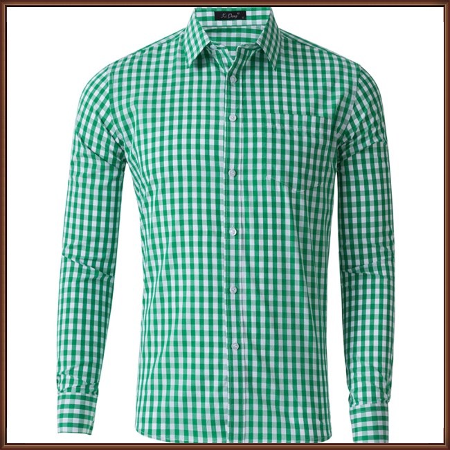 Áo Sơ Mi Tay Dài Sọc Ca Rô Cổ Bẻ Cỡ Lớn Thời Trang Trẻ Trung Cho Nam