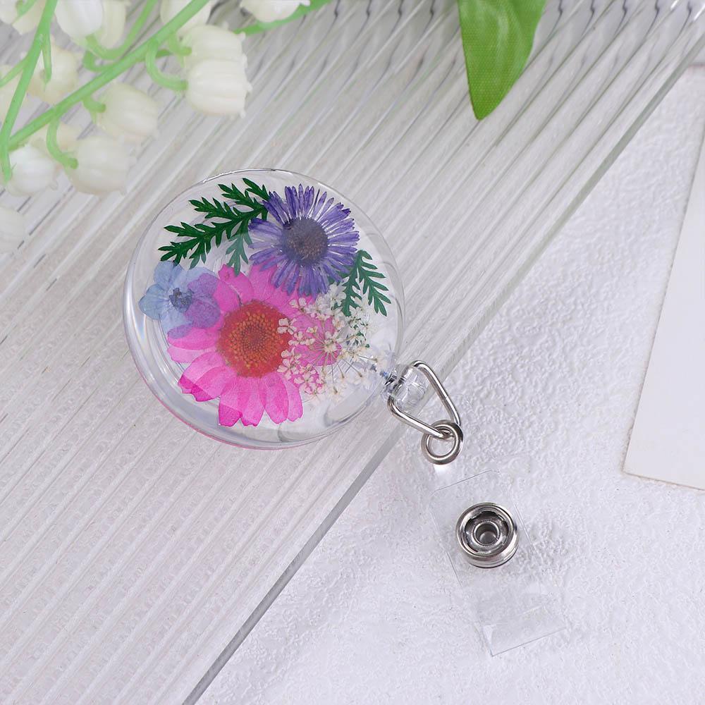 Kẹp Giữ Thẻ ID / Huy Hiệu Bằng Nhựa Trong Suốt Có Thể Thu Gọn Tiện Dụng Giá Đỡ