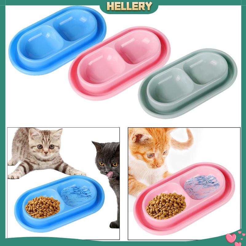 Bộ Bát Đựng Thức Ăn Nước Uống Hai Ngăn Chống Trượt Cho Mèo