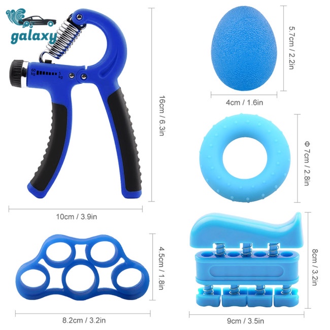 Galaxy Bộ 5 Dụng Cụ Tập Cơ Tay Hình Chữ R Có Thể Điều Chỉnh Chuyên Nghiệp