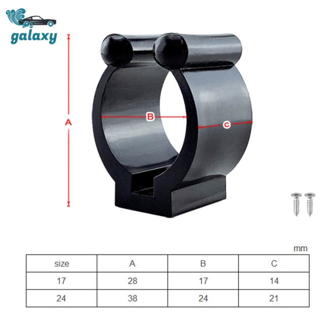 Galaxy Bộ 10 Kẹp Cố Định Cần Câu 17mm / 24mm