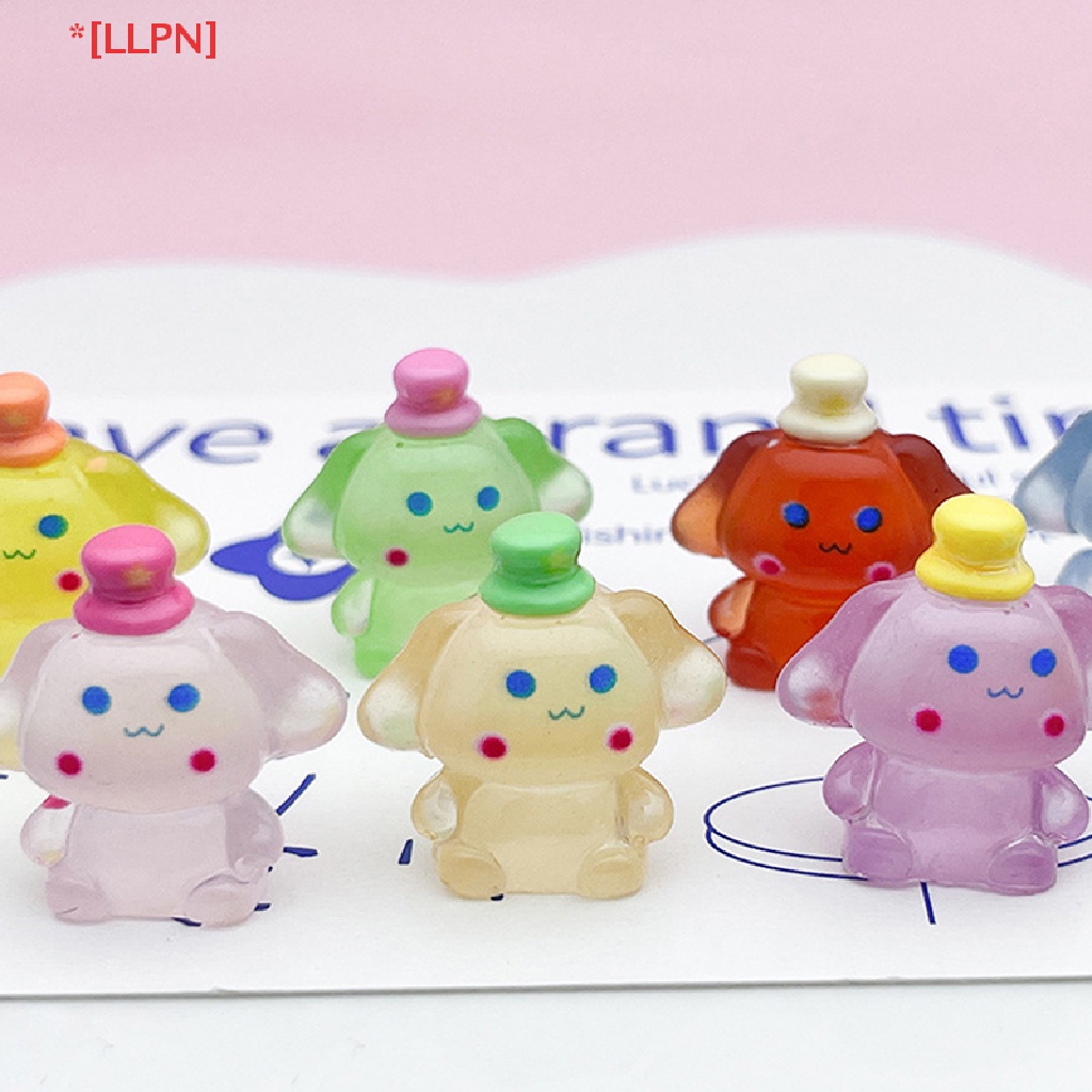 [loyaltysun] Set 5 Mô Hình Chú Chó Nhựa Phát Sáng Trong Bóng Tối Trang Trí Nhà Búp Bê