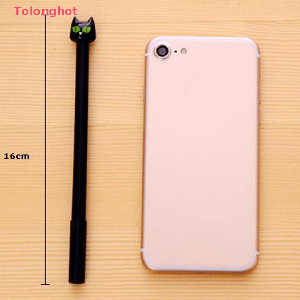 Set 4 Bút Mực Gel Ngòi 0.5mm Hình Mèo Đen Đáng Yêu