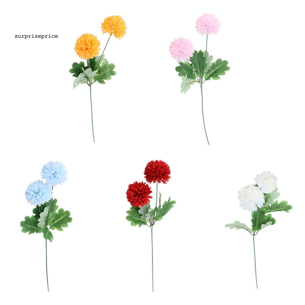 1 Nhánh Hoa Nhân Tạo 2 Đầu Dùng Trang Trí DIY