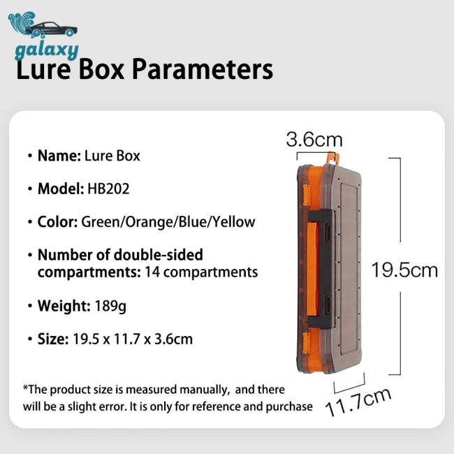 Galaxy Hộp Đựng Mồi Câu Cá 14 Ngăn Tiện Lợi