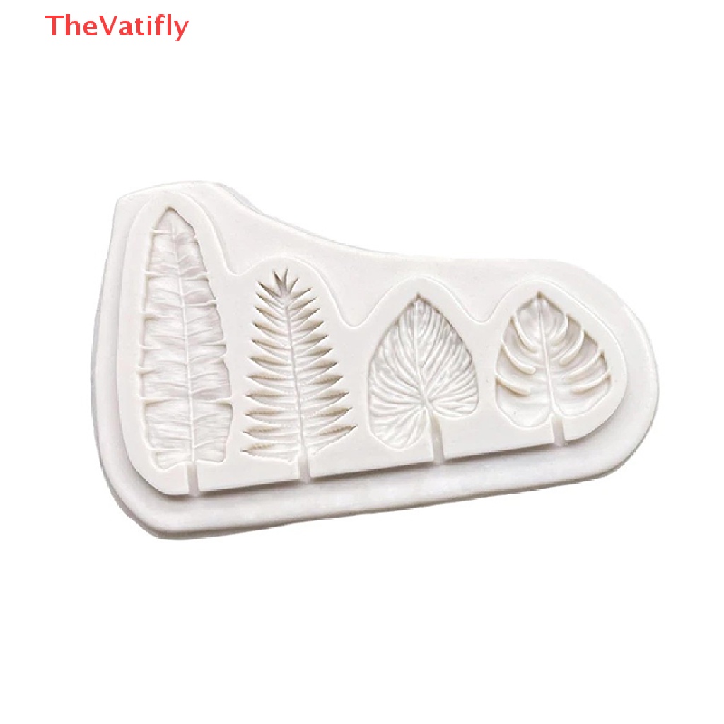 [Thevalifly] Khuôn Silicone Làm Bánh Cupcake Hình Chiếc Lá