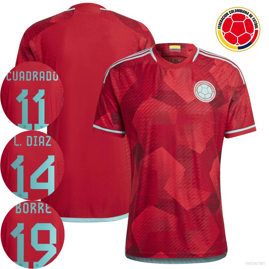 Áo Thun Bóng Đá Đội TY3 22-23 World Cup Colombia Away Phiên Bản Borre Cuadrado Diaz TY3