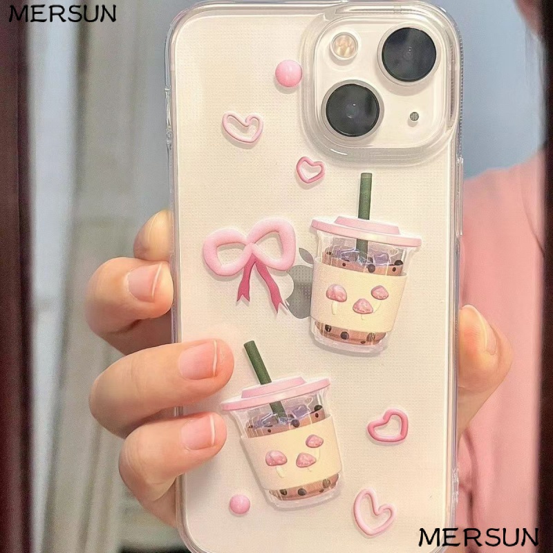 ✅Ốp Điện Thoại Mềm Trong Suốt In Hình Trà Sữa Cho Iphone 8pxs 7 14 / promax12 / Niche pro13 / xr11 S6TB