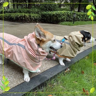 【Muhsinpet】Áo Mưa Kẻ Sọc Phản Quang Chống Thấm Nước An Toàn Dành Cho Chó