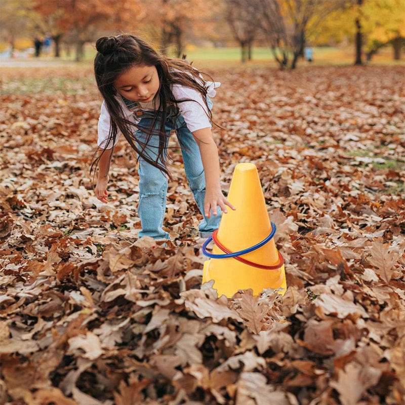 Set 26 Vòng Nhựa Hình Nón Chơi Trò Ném Ngoài Trời Cho Người Lớn Và Trẻ Em