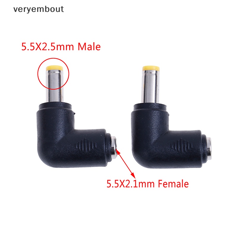 Set 2 Bộ Chuyển Đổi Nguồn Điện DC 5.5X2.1mm female Sang 5.5X2.5mm male n