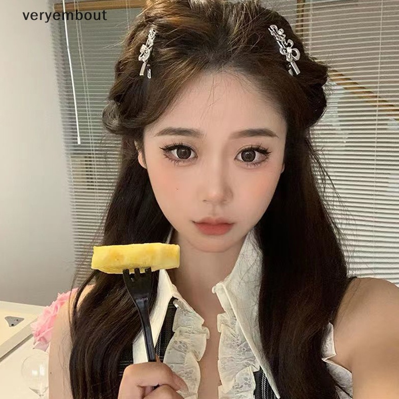 Kẹp Tóc Kim Loại Hình Hoa Đính Đá Thời Trang Cho Nữ Y2K