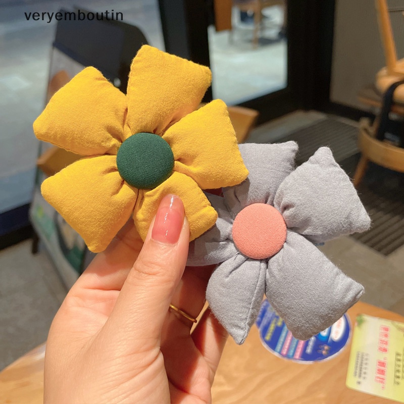 1 Kẹp Tóc Hình Hoa Hướng Dương / Cá Mập Phong Cách Đơn Giản Cho Nữ