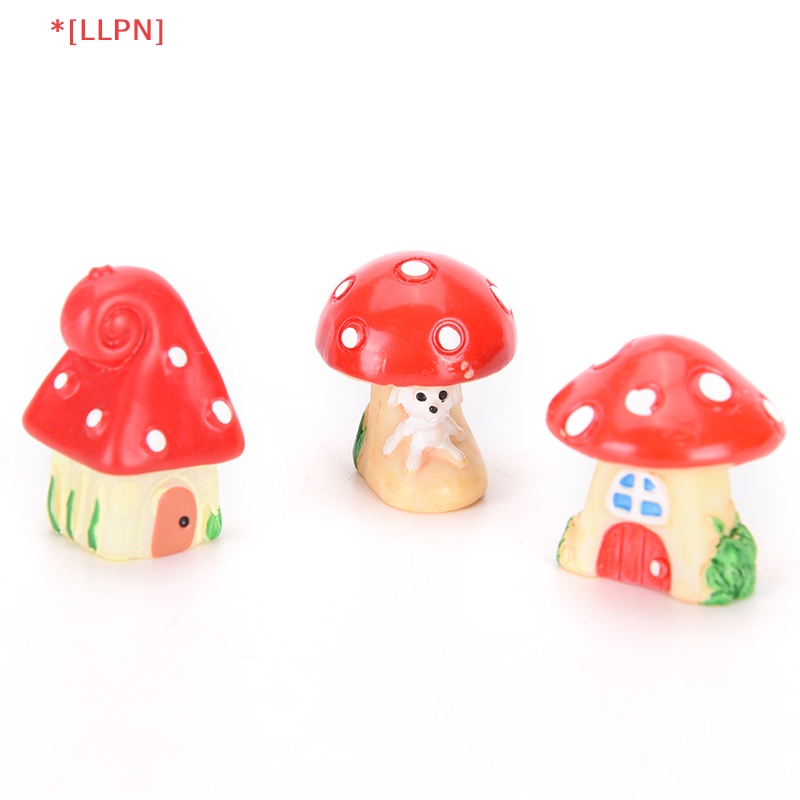 [loyaltysun] Đồ trang trí Ngôi Nhà Nấm Bằng Nhựa Resin Thủ Công Trang Trí Sân Vườn Chào Mừng