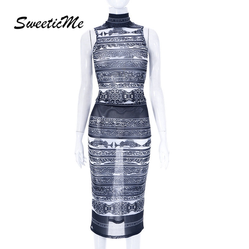 Bộ Áo Tank Top Cổ Cao Dáng Ôm In Họa Tiết Màu Tương Phản Thời Trang 2023 Cho Nữ