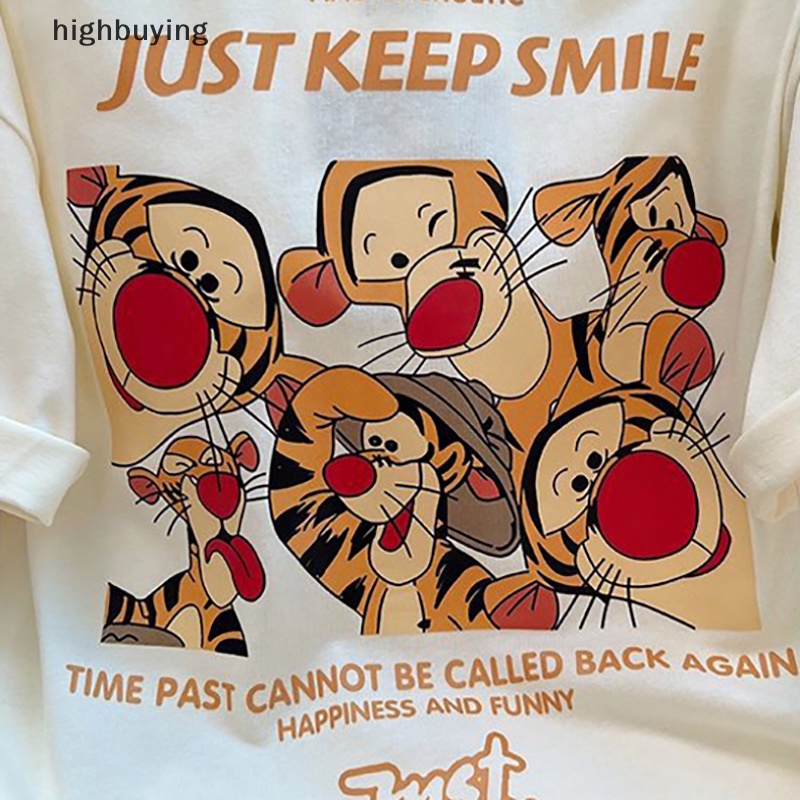 Áo Thun Tay Ngắn Cổ Tròn In Họa Tiết Hoạt Hình Thời Trang Mùa Hè Cho Nữ