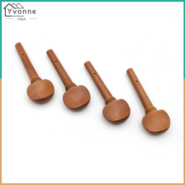 One Set 4 Chốt Chỉnh Dây Đàn Violin Bằng Gỗ Kích Thước 4 / 4