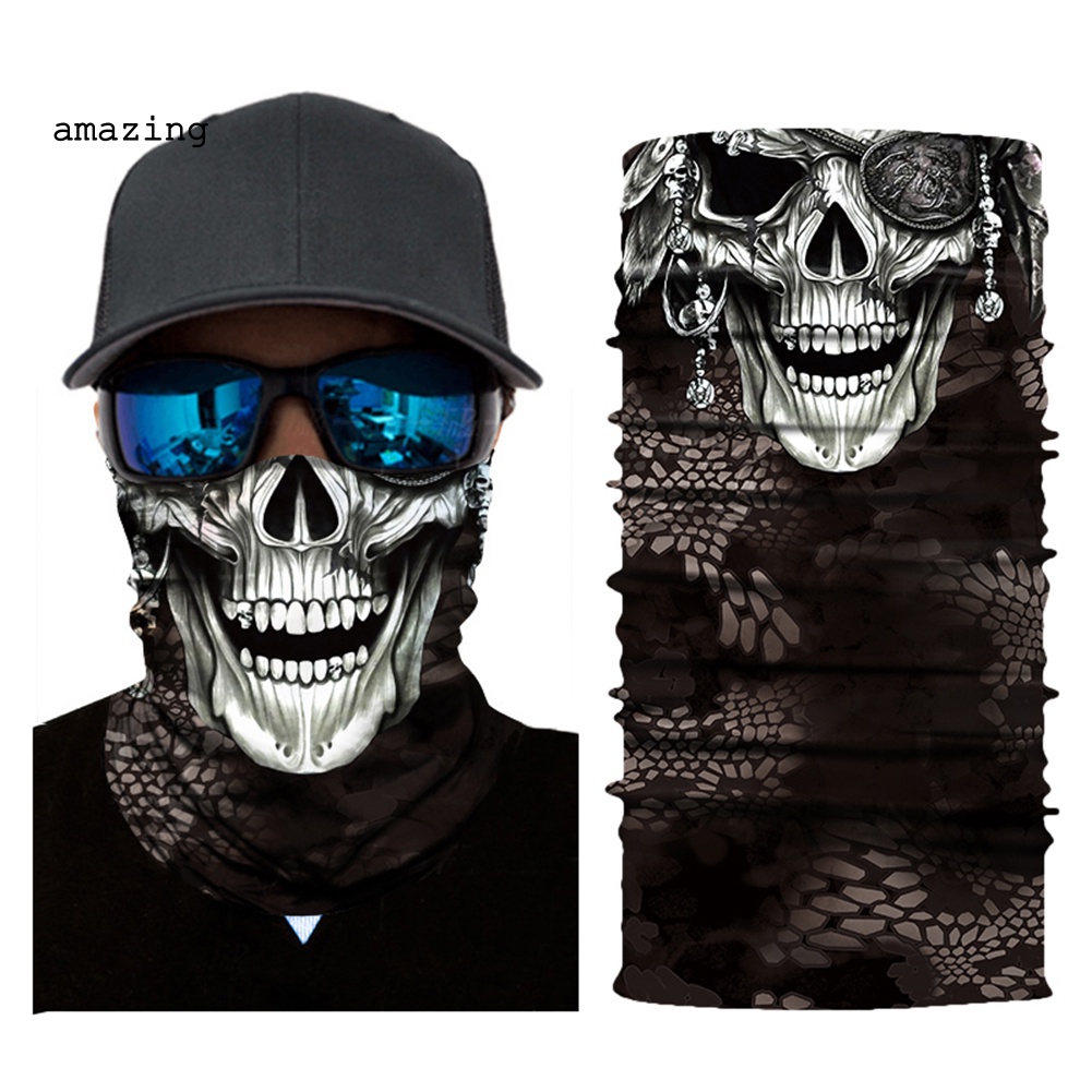 Khẩu Trang Che Phủ Cổ Mặt Và Cổ Họa Tiết Đầu Lâu / Hổ / Rằn Ri Dùng Khi Đi Xe Đạp Ngoài Trời