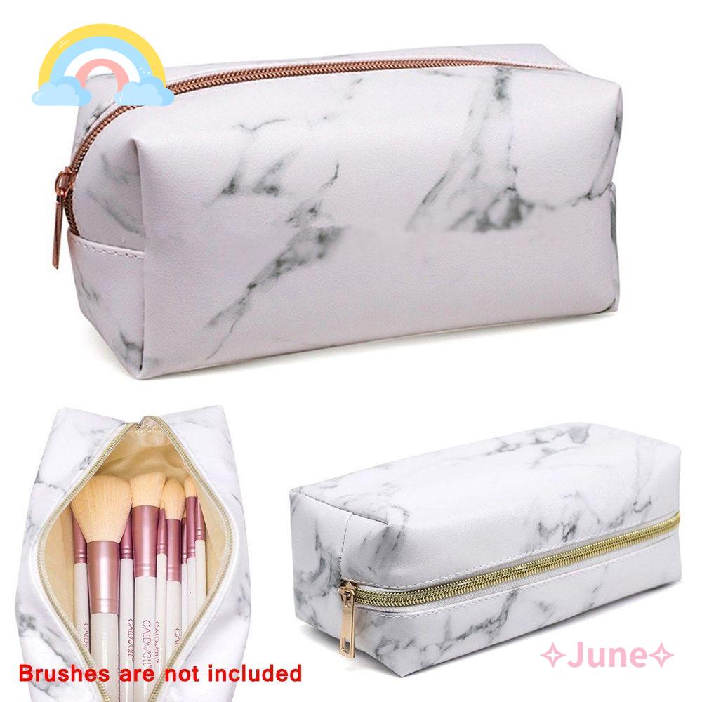 (Hàng Mới Về) Túi Đựng Bút / Đồ Trang Điểm Họa Tiết Đá Hoa Cương Độc Đáo