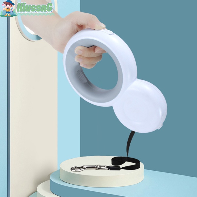Dây Dắt Thú Cưng Đi Dạo Tự Động Rút Gọn Có Đèn Led An Toàn