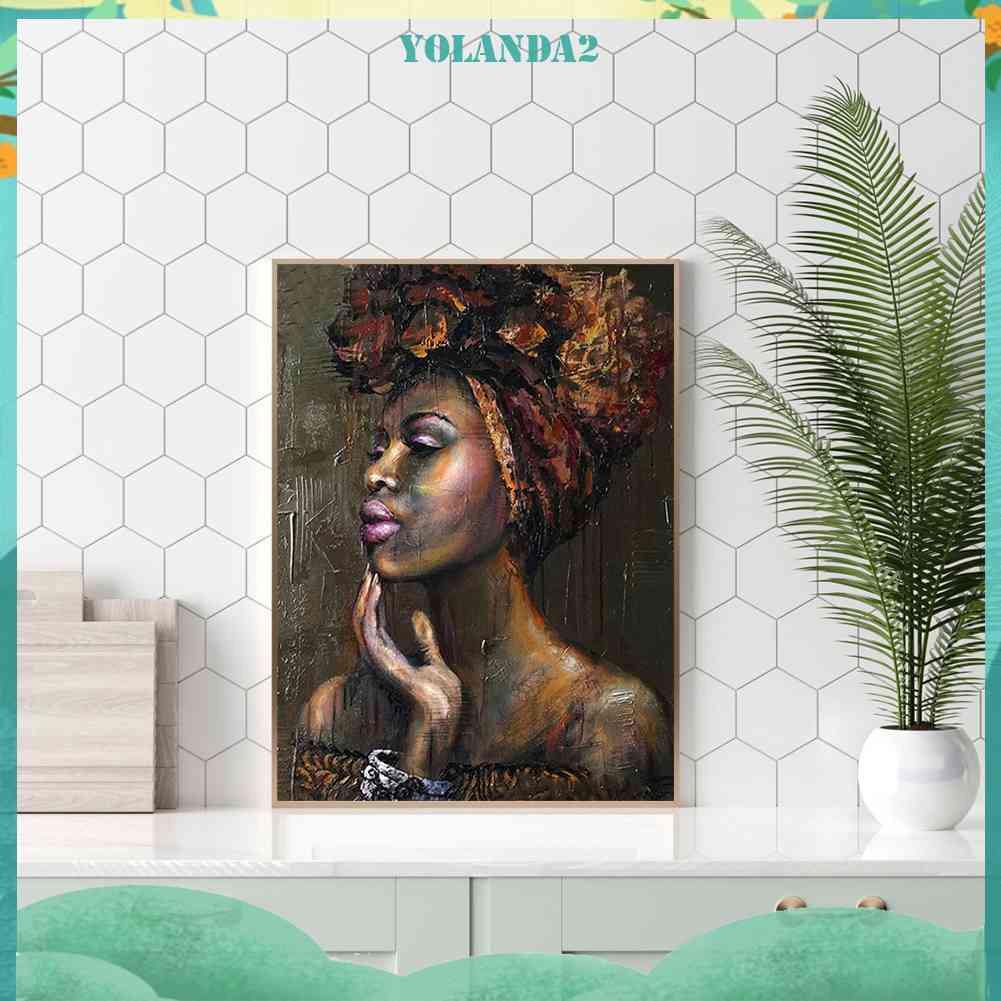 Tranh Đính Đá Kim Cương Toàn Bộ 5D DIY Hình Người Phụ Nữ