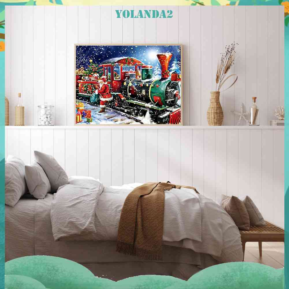 Tranh Đính Đá Kim Cương Toàn Bộ 5D DIY Hình Vẽ Giáng Sinh