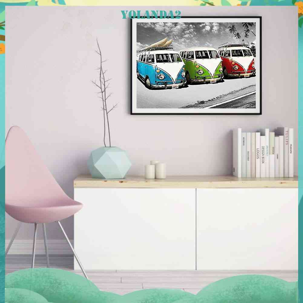 Tranh Đính Đá Kim Cương Toàn Bộ 5D DIY Hình Vẽ Bãi Biển