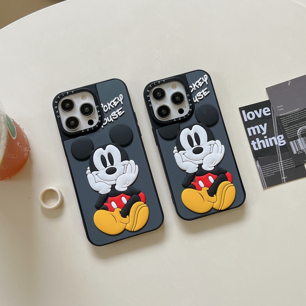 Ốp Điện Thoại Silicon Hình Chuột Mickey Disney 3D Cho iPhone 15 14 13 12 11 Pro Max Plus 7 8 SE X XS XR