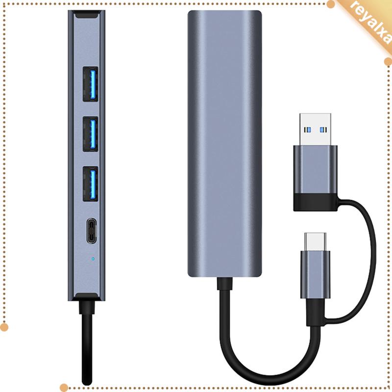 Bộ Chuyển Đổi USB 3.0 Type C Sang Ethernet 3 Cổng USB 3.0 Bằng Hợp Kim Nhôm Chuyên Dụng Cho Máy Tính Để Bàn
