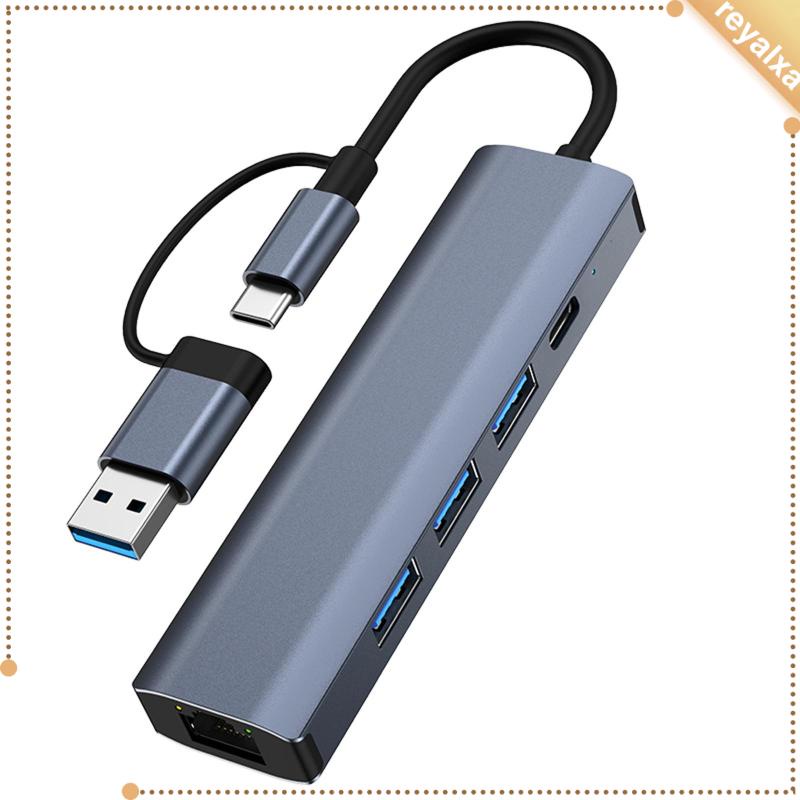 Bộ Chuyển Đổi USB 3.0 Type C Sang Ethernet 3 Cổng USB 3.0 Bằng Hợp Kim Nhôm Chuyên Dụng Cho Máy Tính Để Bàn