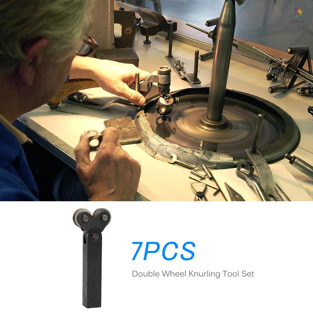 Bộ 7 Dụng Cụ Uốn Tóc Bánh Xe Kép Bằng Thép 0.5mm 1mm 2mm