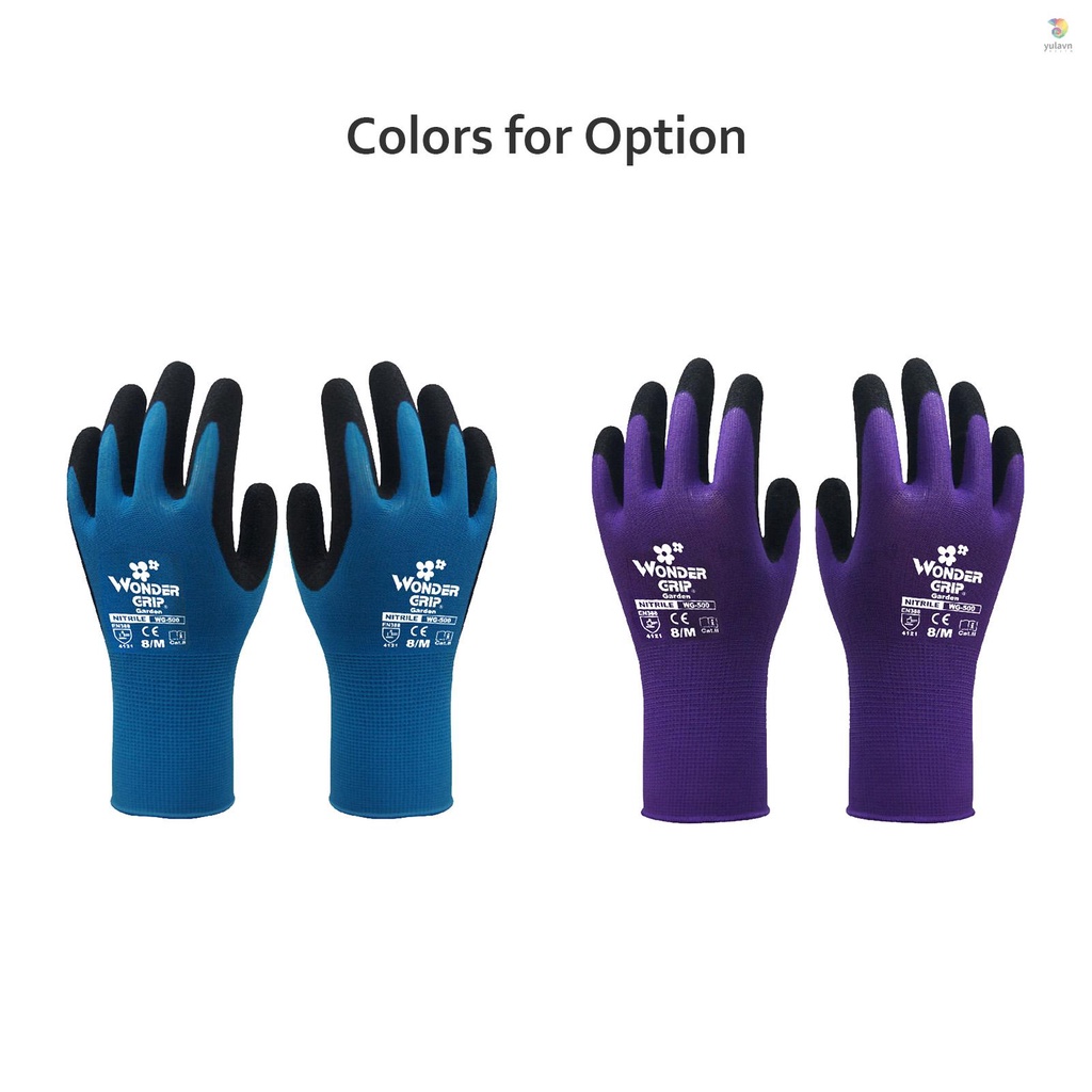 1 Cặp Găng Tay Nitrile Bảo Vệ Ngón Tay An Toàn Khi Làm Vườn Cho Nam Và Nữ (Màu Tím)