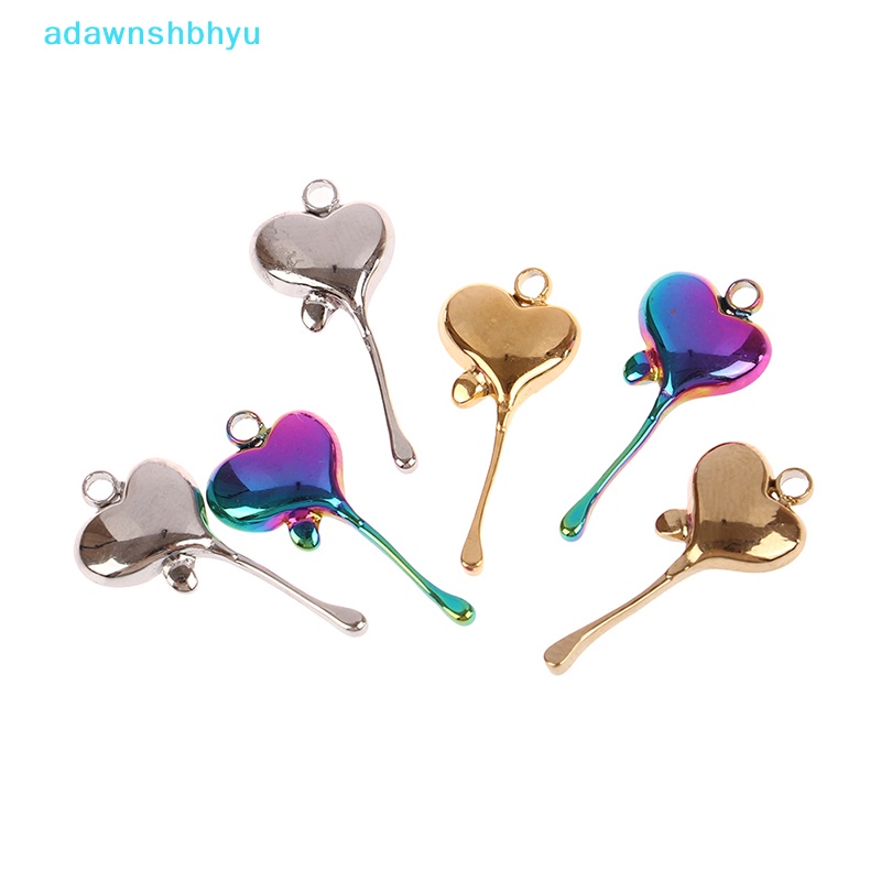 Set 2 Mặt Dây Chuyền Hình Trái Tim Bằng Thép Không Gỉ Cho Nam Nữ