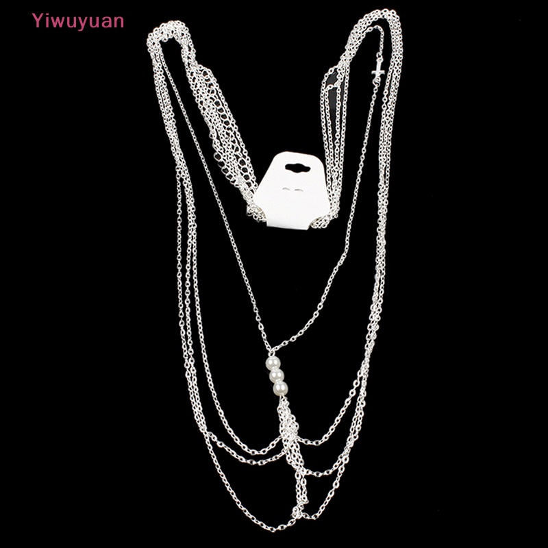 < Yiwuyuan > Dây Mắt Xích Đeo Áo Ngực Đính Ngọc Trai Trang Sức Gợi Cảm Hàng Mới Dành Cho Bạn Nữ