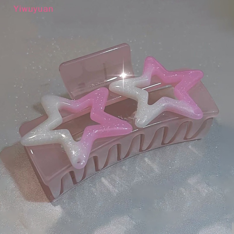 Kẹp Tóc Hình Ngôi Sao Năm Cánh Nhiều Màu Sắc Dễ Thương Phong Cách Lolita Yiwuyuan > Y2k