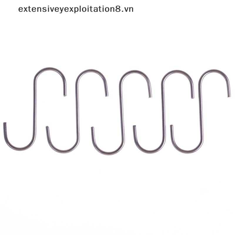 Bộ 5 Móc Treo Đồ Hình Chữ S Bằng Kim Loại Chống Gỉ